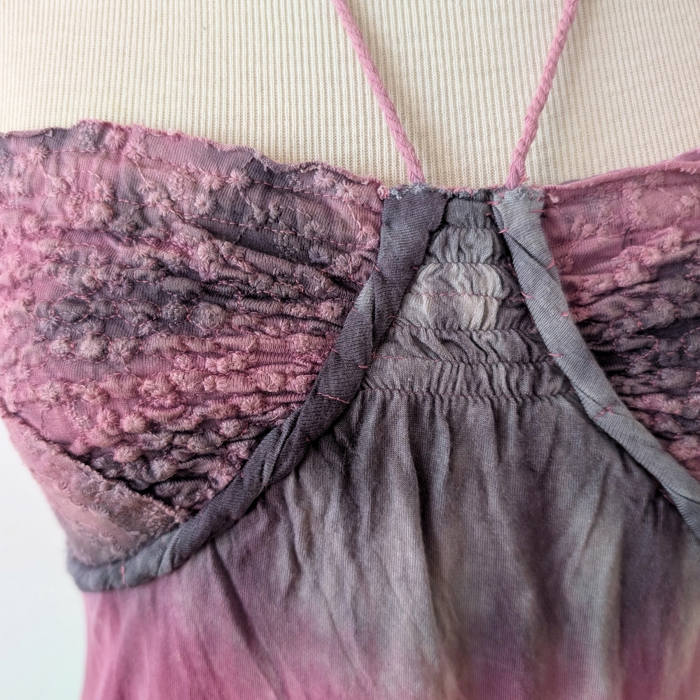Free People Pink and Gray Textured Top - Picture 2 of 10